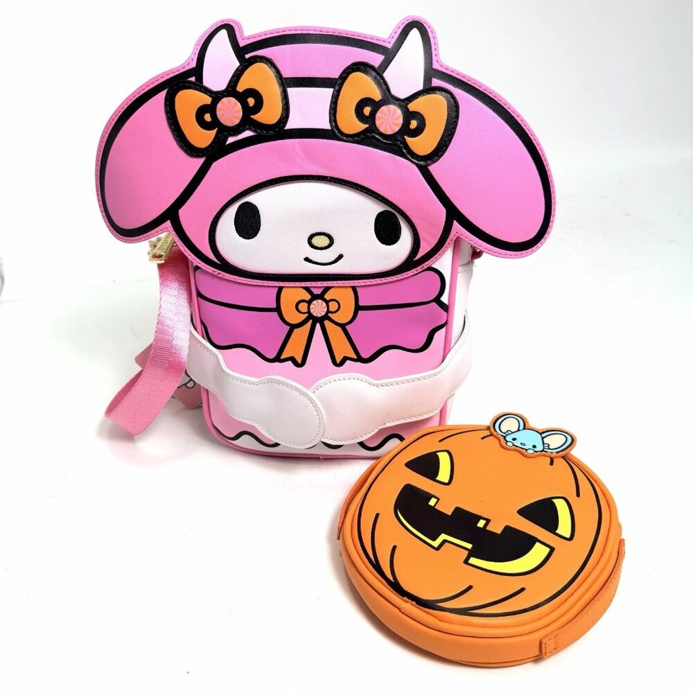 Loungefly Women’s Sanrio My Melody Crossbody Bag Halloween Pumpkin Coin Pouch